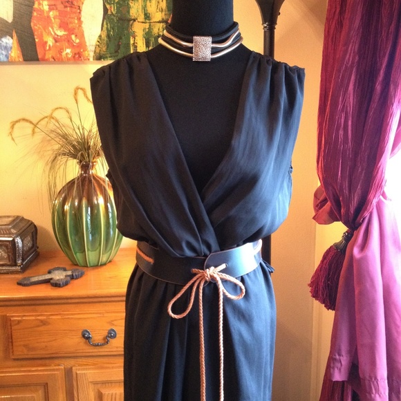 My Beloved Pants - My Beloved Boho Black Draped Jumpsuit/Jumper